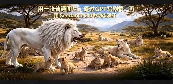 66cb526eaae6d5676647e59de5704423.jpeg 用一张普通图片,通过GPT写剧情,再用Seedance 2.0做动态演绎,居然能生成迪士尼风格搞笑动画