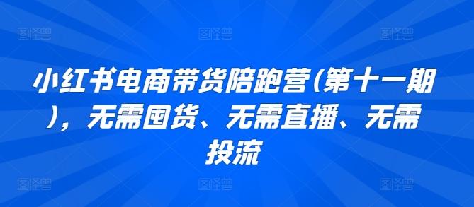 小红书电商带货陪跑营(第十一期)，无需囤货、无需直播、无需投流-鼎铸网