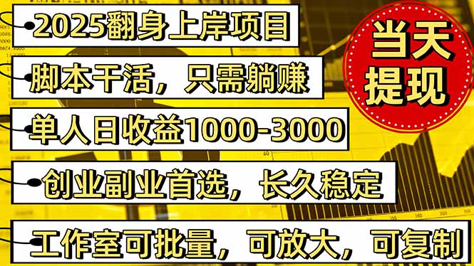 稳定八年美金掘金2.0脚本干活,只需躺赚。单人日收益1000-3000可批量、...-鼎铸网
