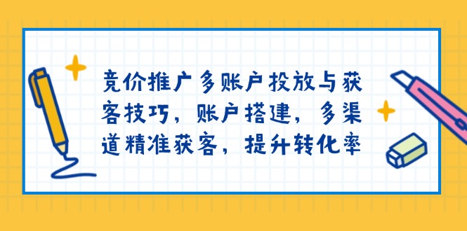 683203555623b93615b346cf7ed7c0b0.jpeg 竞价推广多账户投放与获客技巧,账户搭建,多渠道精准获客,提升转化率