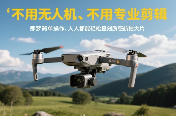 不用无人机、不用专业剪辑,即梦简单操作,人人都能轻松复刻质感航拍大片-鼎铸网