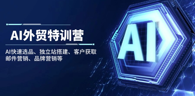 AI外贸特训营：AI快速选品、独立站搭建、客户获取、邮件营销、品牌营销等-鼎铸网