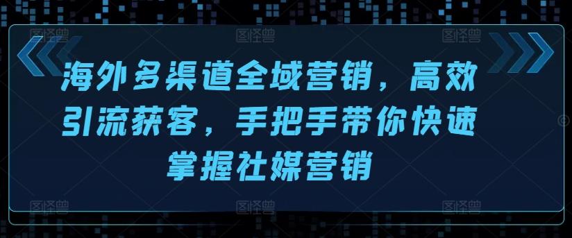 6a2517f25868c503c239055079947c97.jpeg 海外多渠道全域营销,高效引流获客,手把手带你快速掌握社媒营销