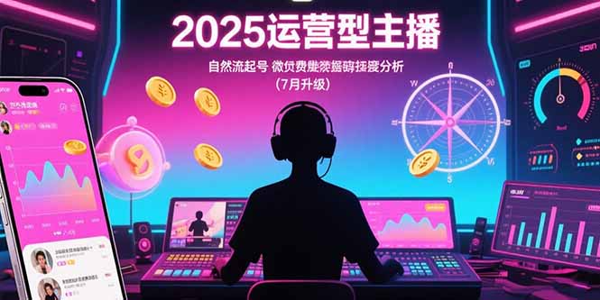 6a3a8ecd2d93ee3ca2b8f140fa13600e.jpeg 2025运营型主播:自然流起号,微付费投放技巧,罗盘数据深度解析(7月更新