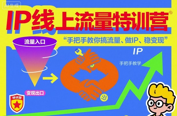 IP线上流量特训营，手把手教你搞流量、做IP、稳变现-鼎铸网