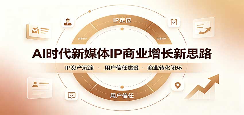 AI时代新媒体IP商业增长新思路：摒弃复杂运营套路，用极简思维打通获客路径-鼎铸网