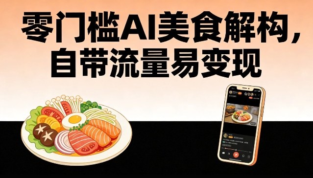 6aa95bef9971877379662f209cfb0f06.jpeg 零门槛AI美食解构,自带流量易变现