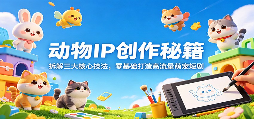 动物IP创作秘籍:拆解三大核心技法,零基础打造高流量萌宠短剧-鼎铸网