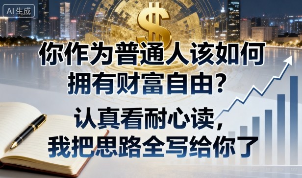6b226b4501c8d6be9c30b232c2972f60.jpeg 付费文章:你作为普通人该如何拥有财富自由?认真看耐心读,我把思路全写给你了