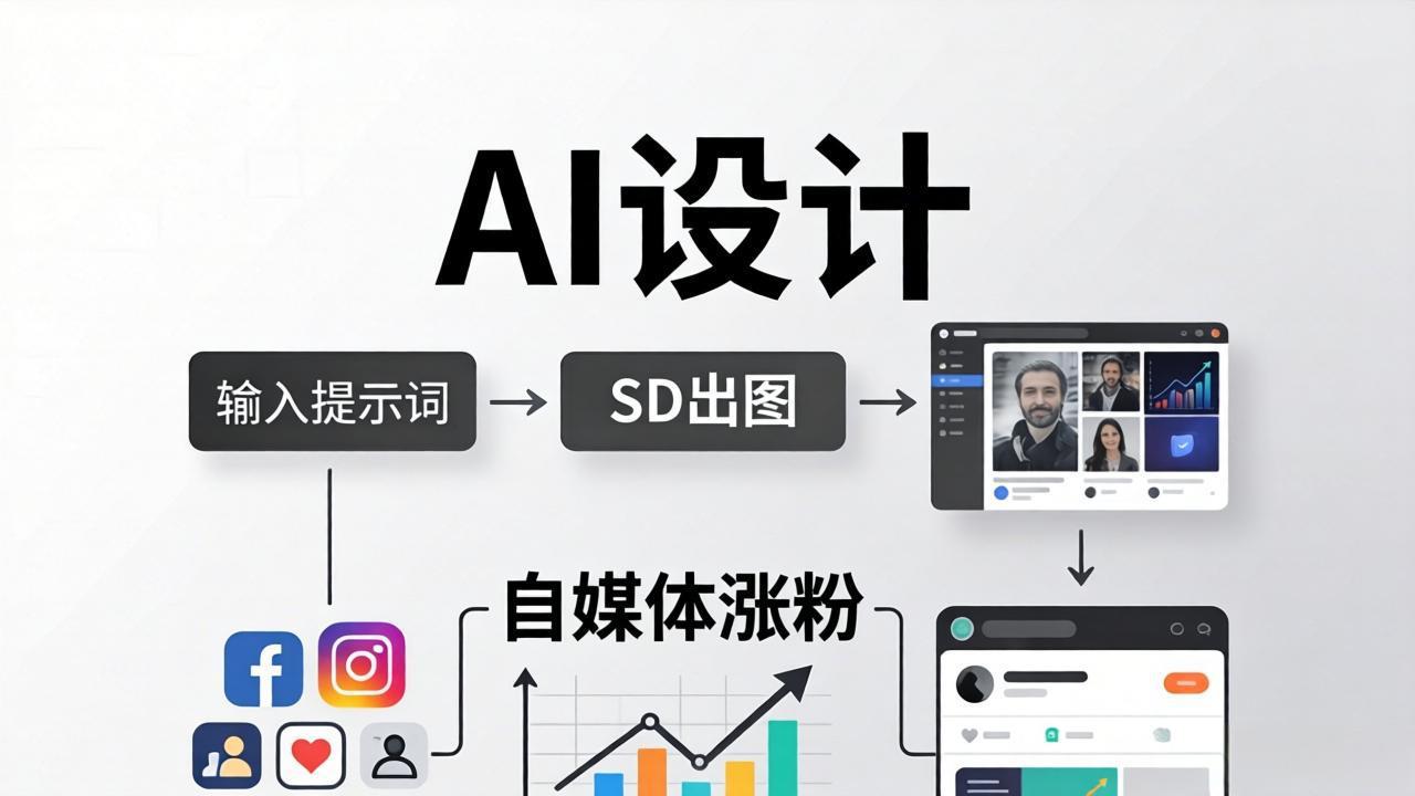 6bfe8156a9e9fe426a196ce2bacba7a6.jpeg 人人都是AI设计师:SD出图+自媒体涨粉一站教学,告别图文素材焦虑,AI设计让你轻松避开内卷
