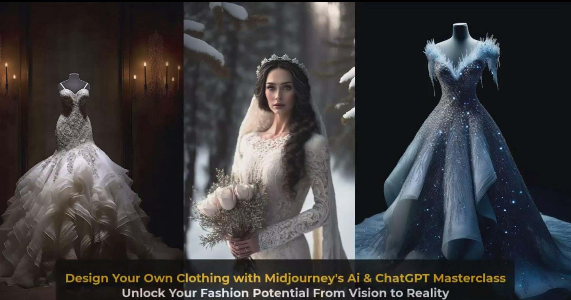 利用 Midjourneys Ai 人工智能设计自己的服装AI大师班-10节课-中英字幕