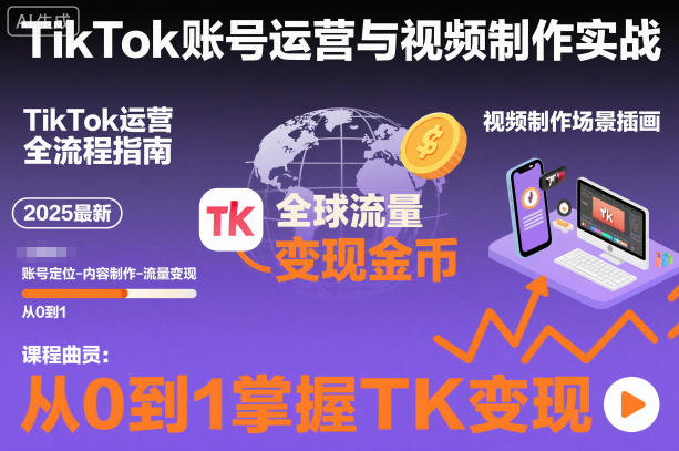 6c6187f3d05af69ee80ea05326108d41.jpeg 2025最新TikTok账号运营与视频制作实战全流程,从0到1掌握TK变现(含11月最新TK搬运技术)