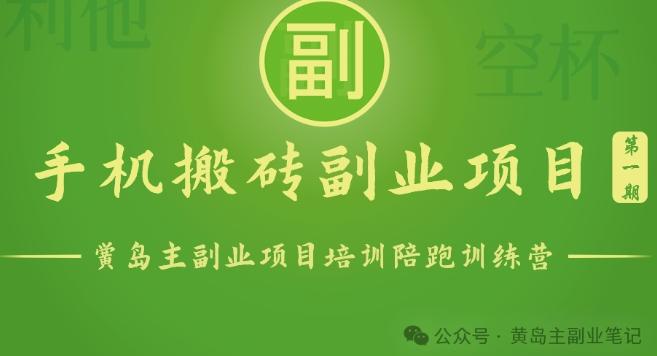 手机搬砖小副业项目训练营1.0，实测1小时收益50+，一部手机轻松日入100+-鼎铸网