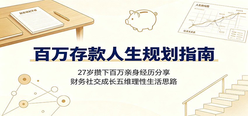 百万存款人生规划指南：27岁攒下百万亲身经历分享，财务社交成长五维理性生活思路-鼎铸网