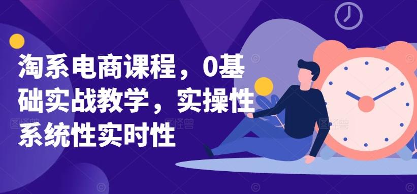 淘系电商课程，0基础实战教学，实操性系统性实时性-鼎铸网
