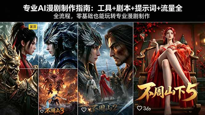 6f84efcb4d48f1e32e395bc3b1bfbab3.jpeg 专业AI漫剧制作指南:工具+剧本+提示词+流量全流程,零基础也能玩转专业漫剧制作