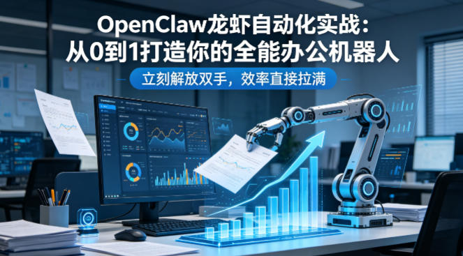 6f9fdca25b8c27f671695356ccf53739.jpeg OpenClaw龙虾自动化实战:从0到1打造你的全能办公机器人,立刻解放双手,效率直接拉满