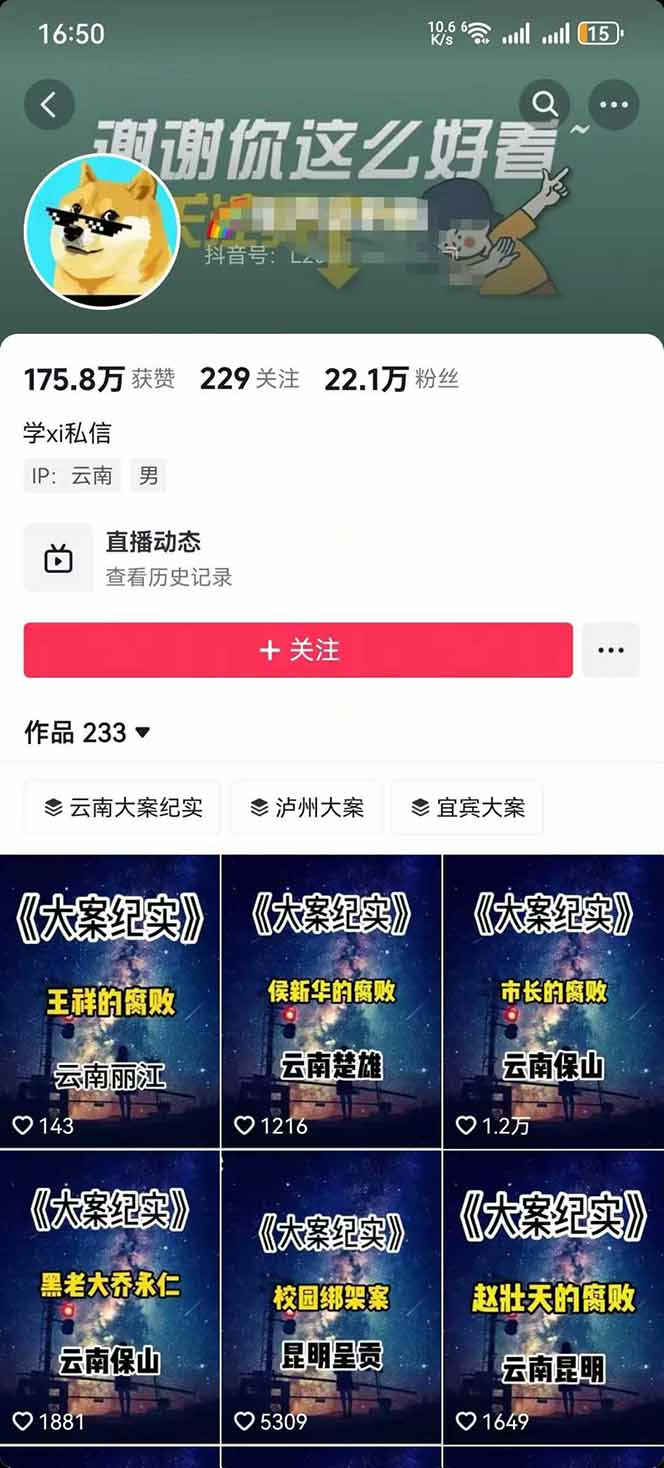 AI大案纪实短视频制作课，文案生成+剪辑教学+伙伴计划，单条收益7-10元