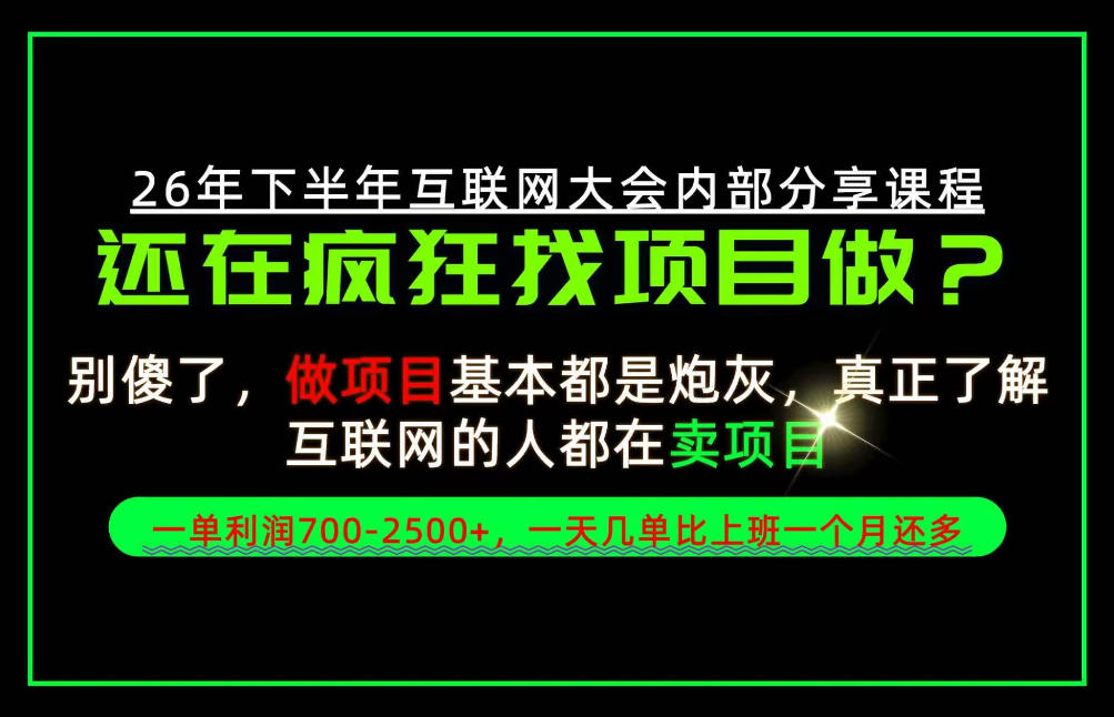 请不要再疯狂的找项目了!卖项目一单700-2.5k+不香吗?当天上手,当天变现!【揭秘】-鼎铸网