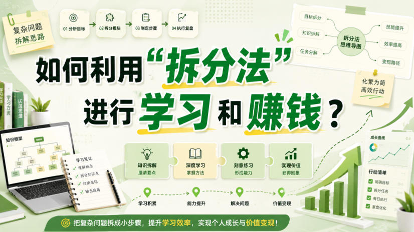709b46866d3641781bce9282d8d5fd89.jpeg 付费文章:如何利用“拆分法”进行学习和賺钱?