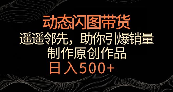 动态闪图带货，遥遥领先，冷门玩法，助你轻松引爆销量，日赚500+【揭秘】-鼎铸网