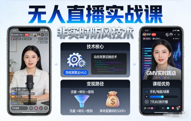 7139c3f646e05c455e981bd9ed948343.jpeg 宝子哥无人直播实战课,非实时防风技术,聚焦抖音快手等平台直播带货,轻松开启直播变现之路(更新2026年07月02日)