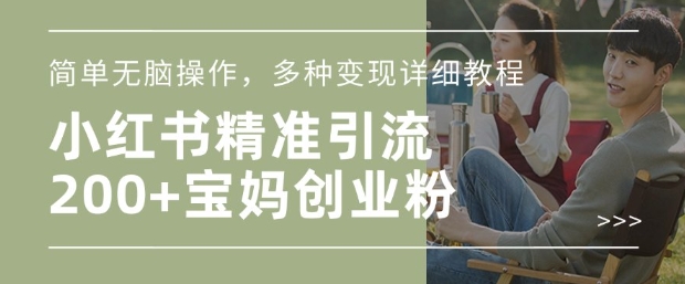 71c0a486b20dcaaf96d51d03dbd063ea.jpeg 小红书混剪日引200+宝妈创业粉,简单无脑操作,多种变现详细教程