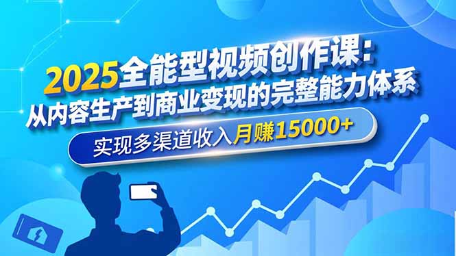 724e10bc697254b0afb1076d7096a17b.jpeg 2025全能型视频创作课:从内容生产到商业变现的完整能力体系,实现多渠道收入月赚15000+