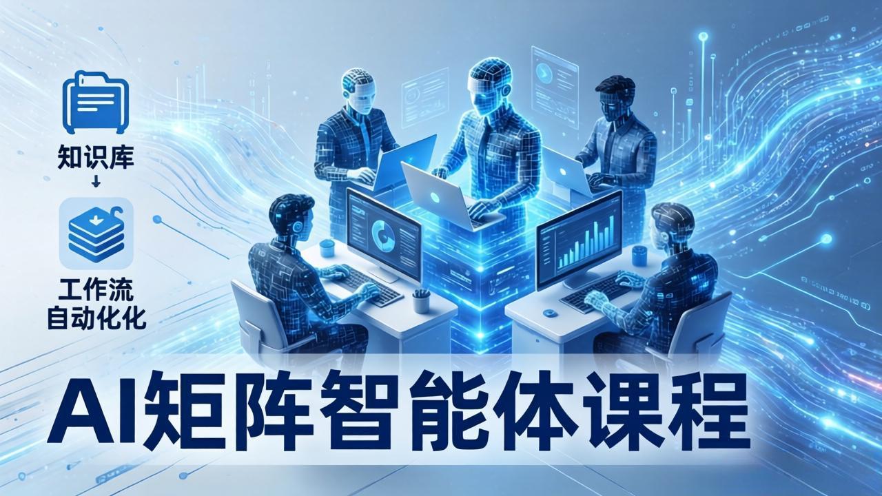 725562ebc9ee4b9f85251be2475afad0.jpeg AI矩阵智能体实战:100个数字员工批量生产内容,文本知识库+工作流自动化全搞定