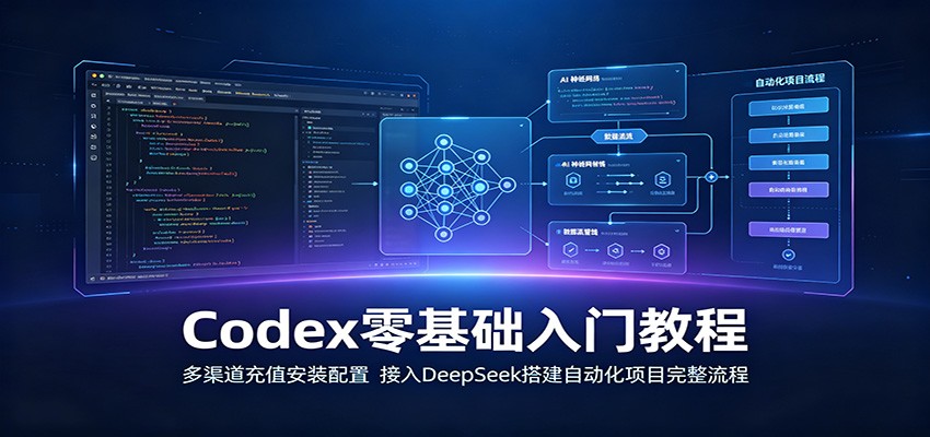 Codex零基础入门教程：多渠道充值安装配置，接入DeepSeek搭建自动化项目完整流程-鼎铸网