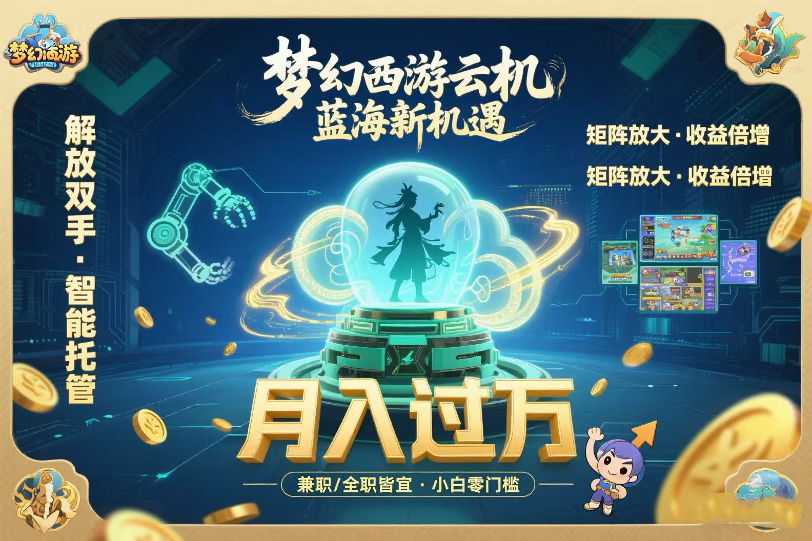 梦幻西游云机最新蓝海玩法  解放双手可矩阵放大 轻松月入过万 小白也可…-鼎铸网