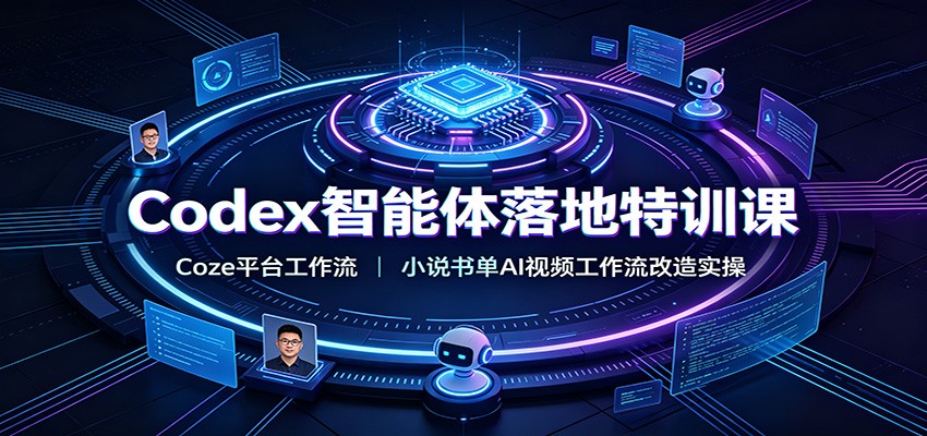 Codex智能体落地特训课:Coze平台工作流,小说书单AI视频工作流改造实操-鼎铸网