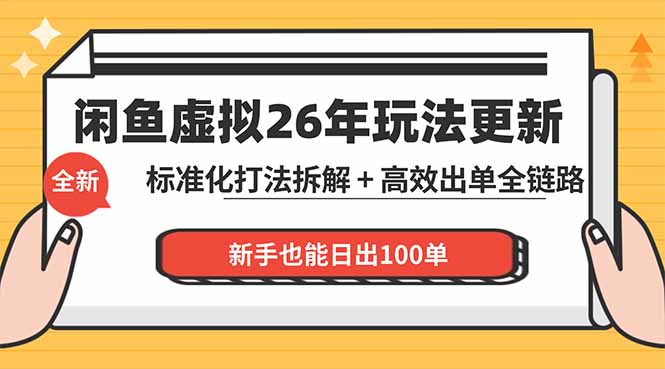 闲鱼虚拟从0到1系统化运营课程:标准化打法拆解 + 高效出单全链路教学,新手也能日出100单-鼎铸网