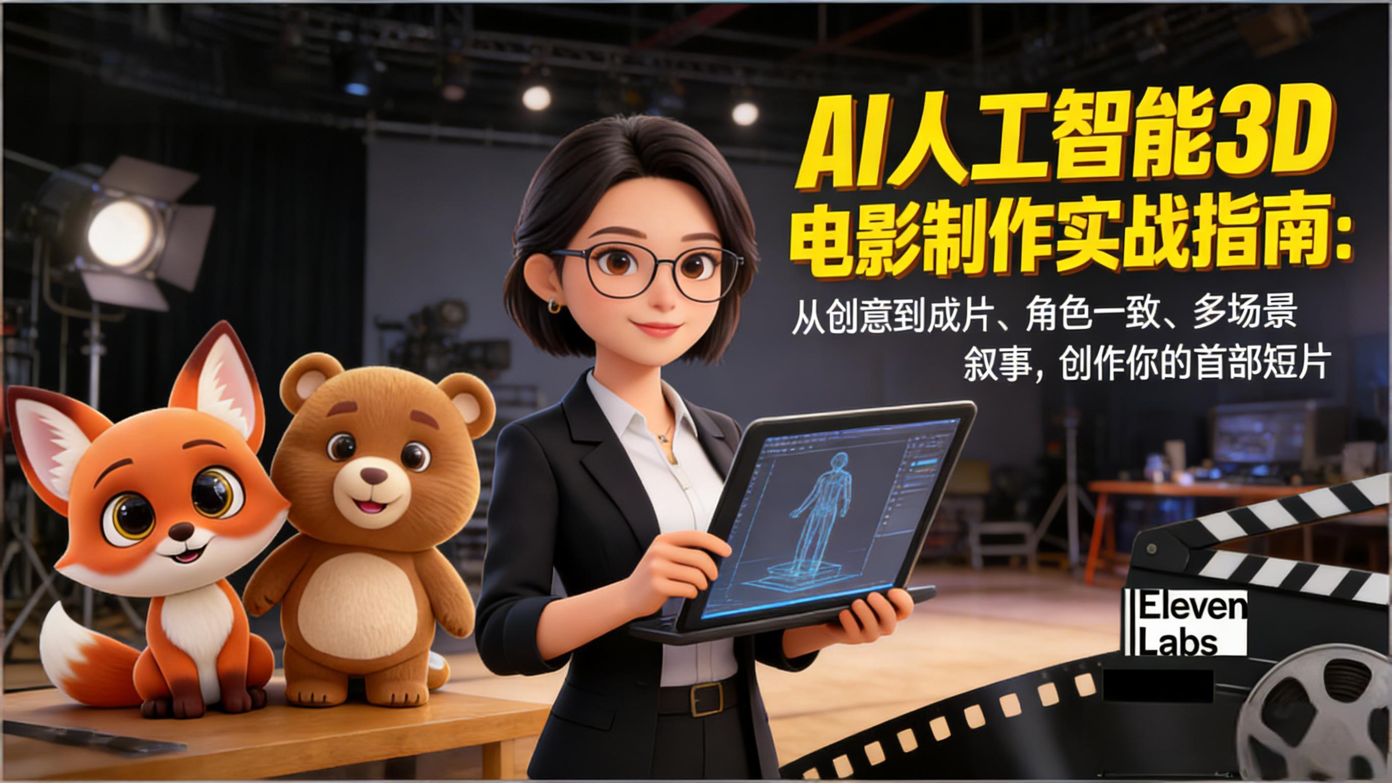 7494f420144c2e95f953dc61f2a51246.jpeg AI人工智能3D电影制作实战指南:从创意到成片、角色一致、多场景叙事,创作你的首部短片