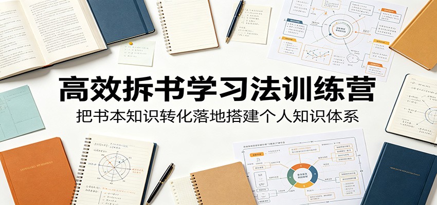 高效拆书学习法训练营，把书本知识转化落地搭建个人知识体系-鼎铸网