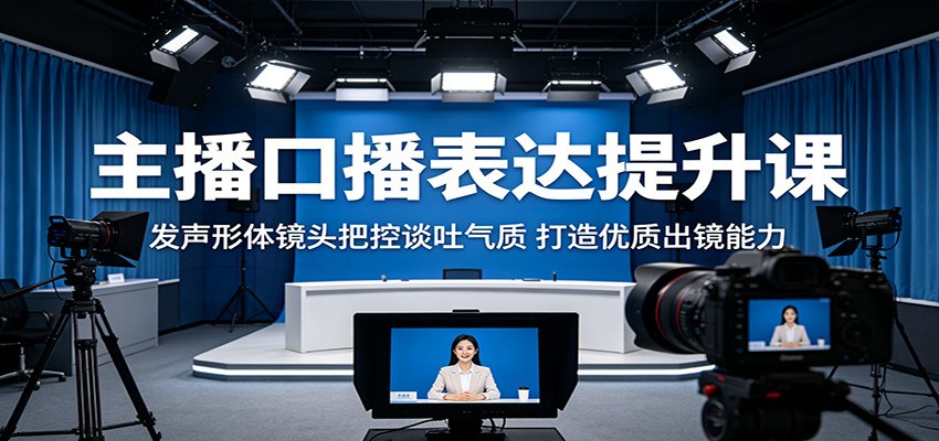 主播口播表达提升课:发声形体镜头把控谈吐气质,打造优质出镜能力-鼎铸网