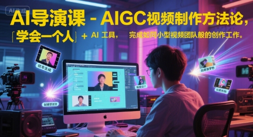 7545d0f20e80bd72c88b6b8ce2ab1a32.jpeg AI导演课-AIGC视频制作方法论,学会一个人+AI工具,完成如同小型视频团队般的创作工作,实现导演梦