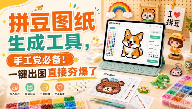 759337e811b1db9e37740e495cf1ca41.jpeg 拼豆图纸生成工具,手工党必备!一键出图直接夯爆了
