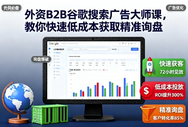 76e07947a33c6696f796234a3ba5ef7e.jpeg 外资B2B谷歌搜索广告大师课,教你快速低成本获取精准询盘