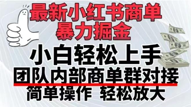 最新小红书商单，暴力掘金，单月稳定变现3W+-鼎铸网