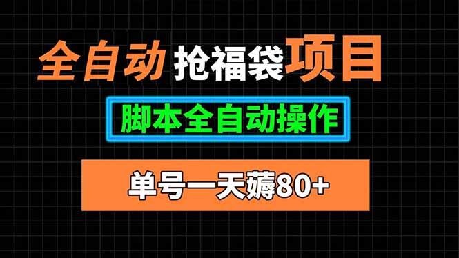 全自动抢福袋项目,单号一天80+脚本全自动操作-鼎铸网