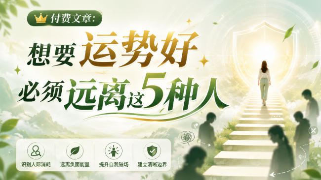 付费文章：想要运势好，必须远离这5种人-鼎铸网