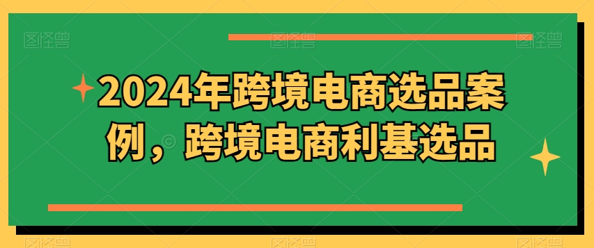 2024年跨境电商选品案例，跨境电商利基选品(更新)-鼎铸网