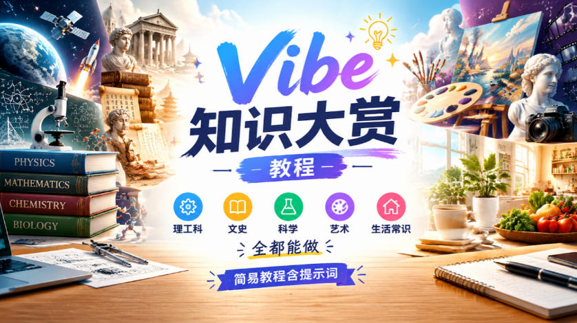 78b7200e65d5a055ebf8b4d4c1d7c5e7.jpeg Vibe知识大赏教程,理工科、文史、科学、艺术、生活常识全都能做,简易教程含提示词(更新1025)