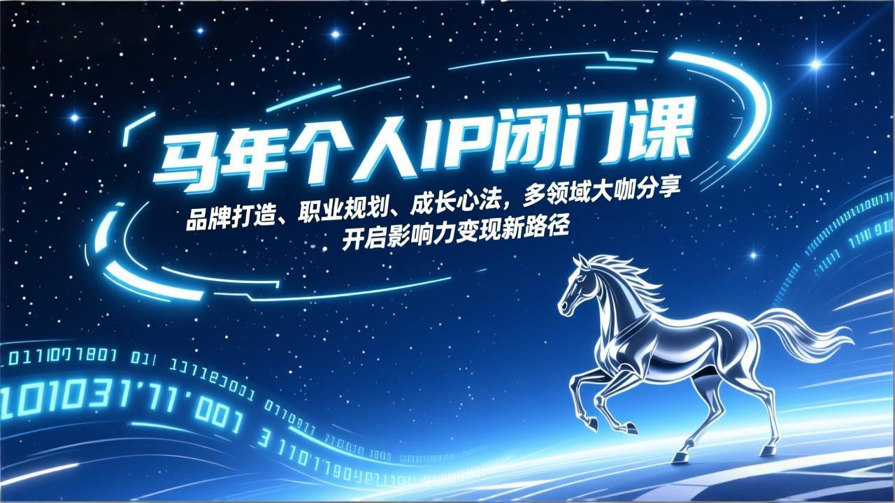 7931bc6ba1b440b158bfcd76e106c4d4.jpeg 马年个人IP闭门课,品牌打造、职业规划、成长心法,多领域大咖分享,开启影响力变现新路径