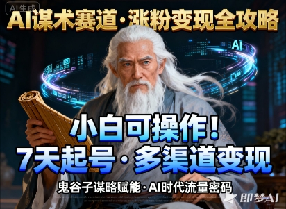 796359506f80d49998941e5fc763aa00.jpeg AI谋术赛道,涨粉快速,变现方式多样,小白可操作