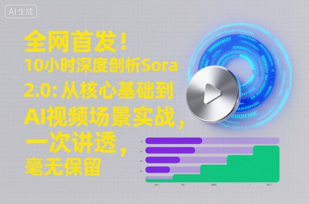 7a8554091728e8fb1b6348f93bd5de06.jpeg 全网首发!10小时深度剖析Sora 2.0:从核心基础到AI视频场景实战,一次讲透,毫无保留