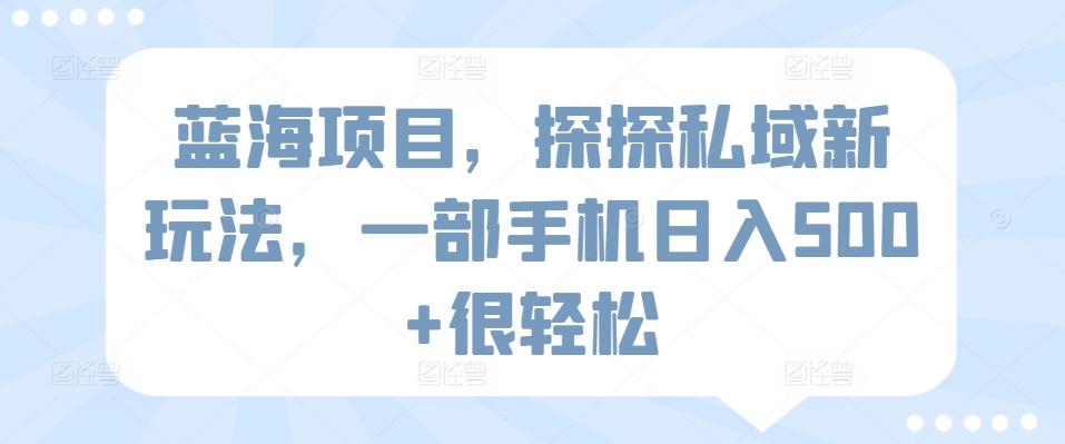 7b1dc99c687c849746aea0418d433d88.jpeg 蓝海项目,探探私域新玩法,一部手机日入500+很轻松【揭秘】
