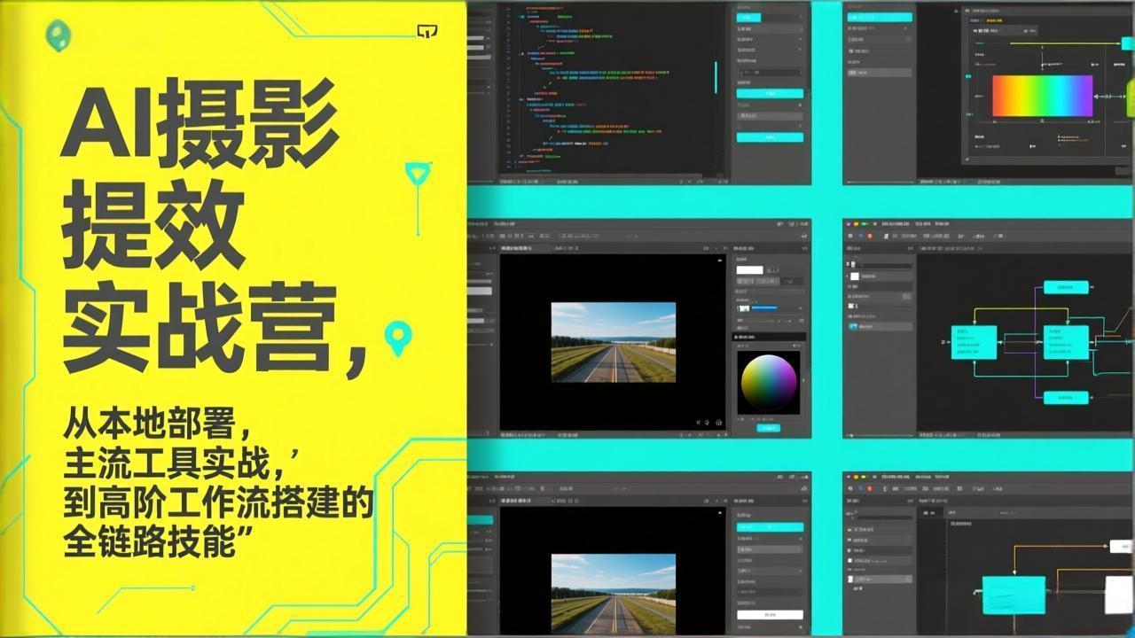 7b518688dedbd7cf49c67e2157c13fe2.jpeg AI+摄影提效实战营,从本地部署,主流工具实战,到高阶工作流搭建的全链路技能