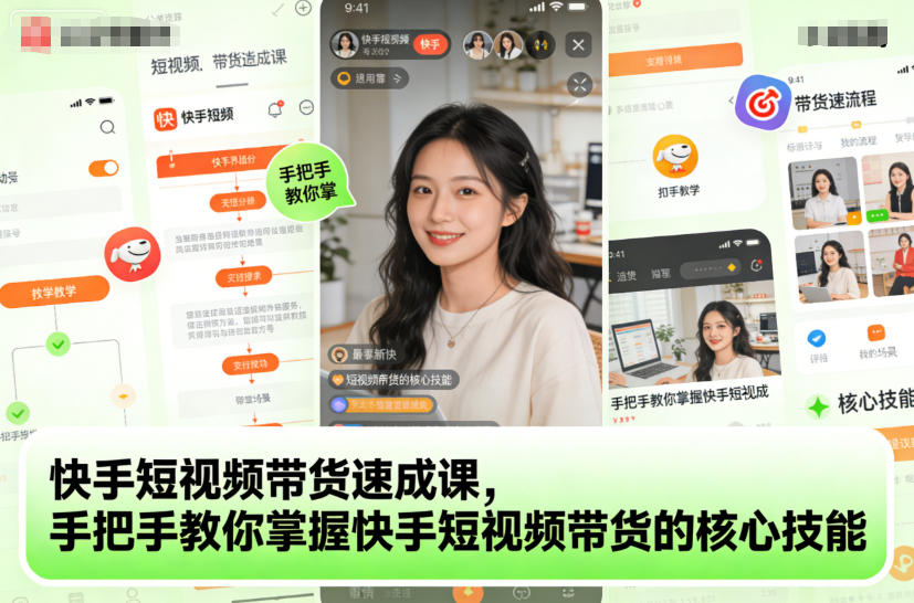 快手短视频带货速成课,手把手教你掌握快手短视频带货的核心技能-鼎铸网